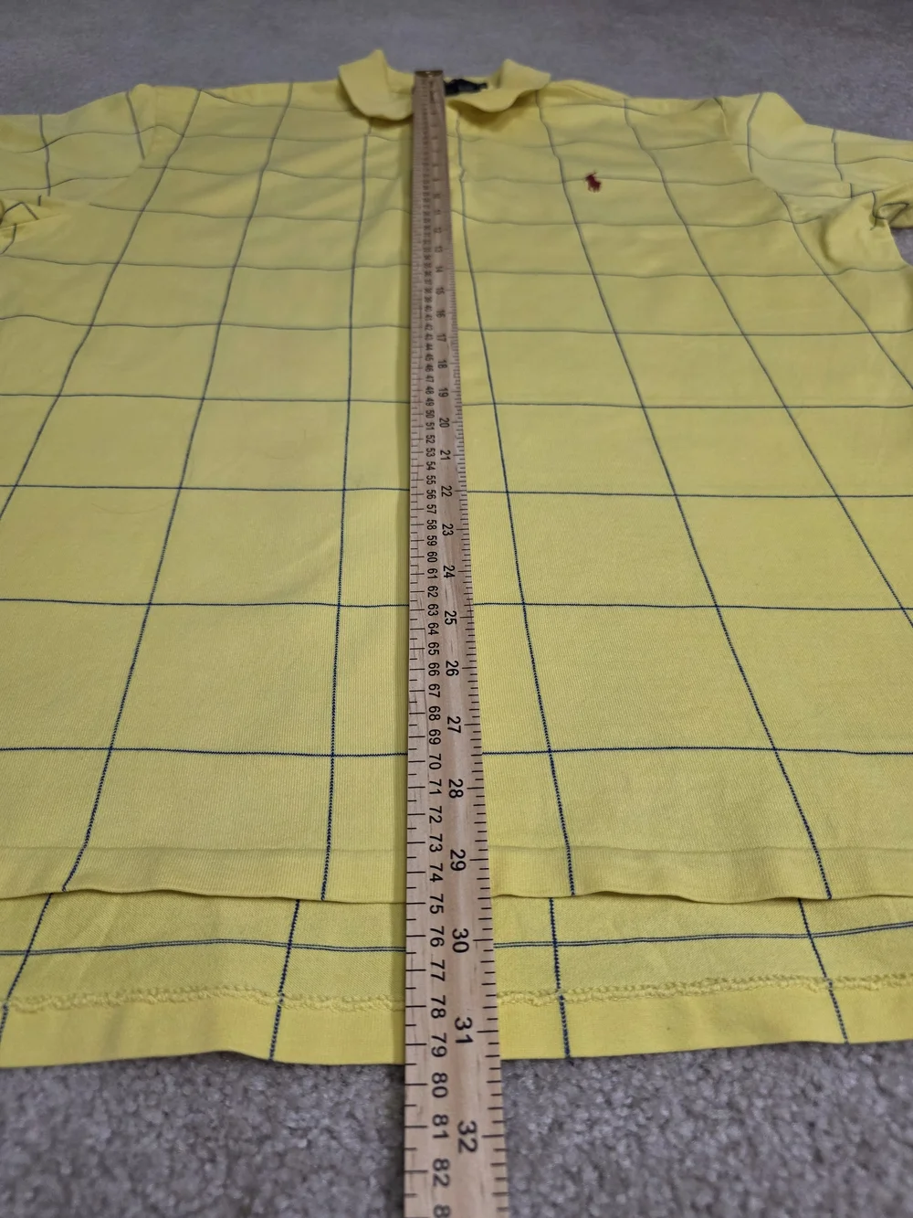 Polo by Ralph Lauren Yellow Windowpane Short-Sleeve Polo XL